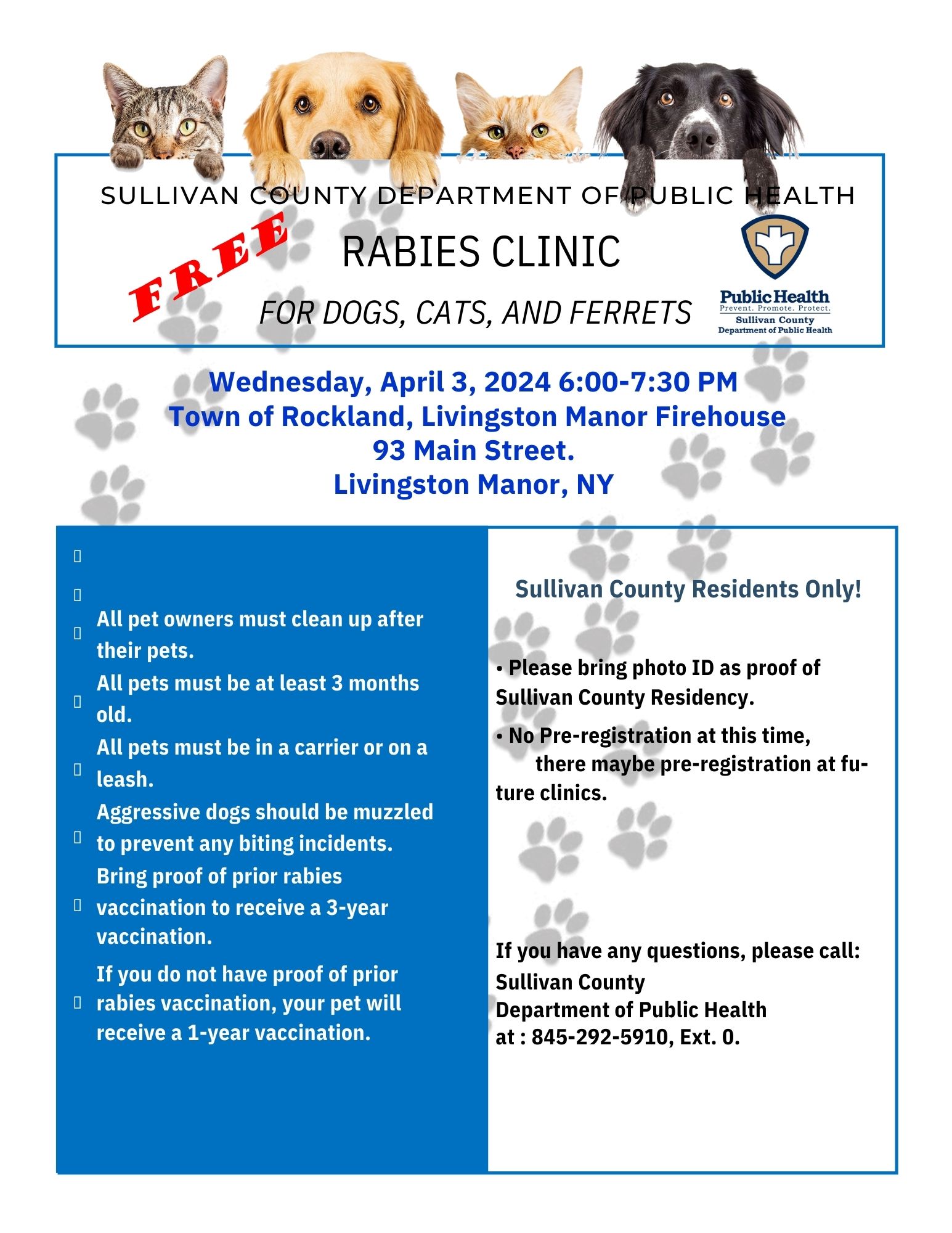 Free rabies best sale clinics near me